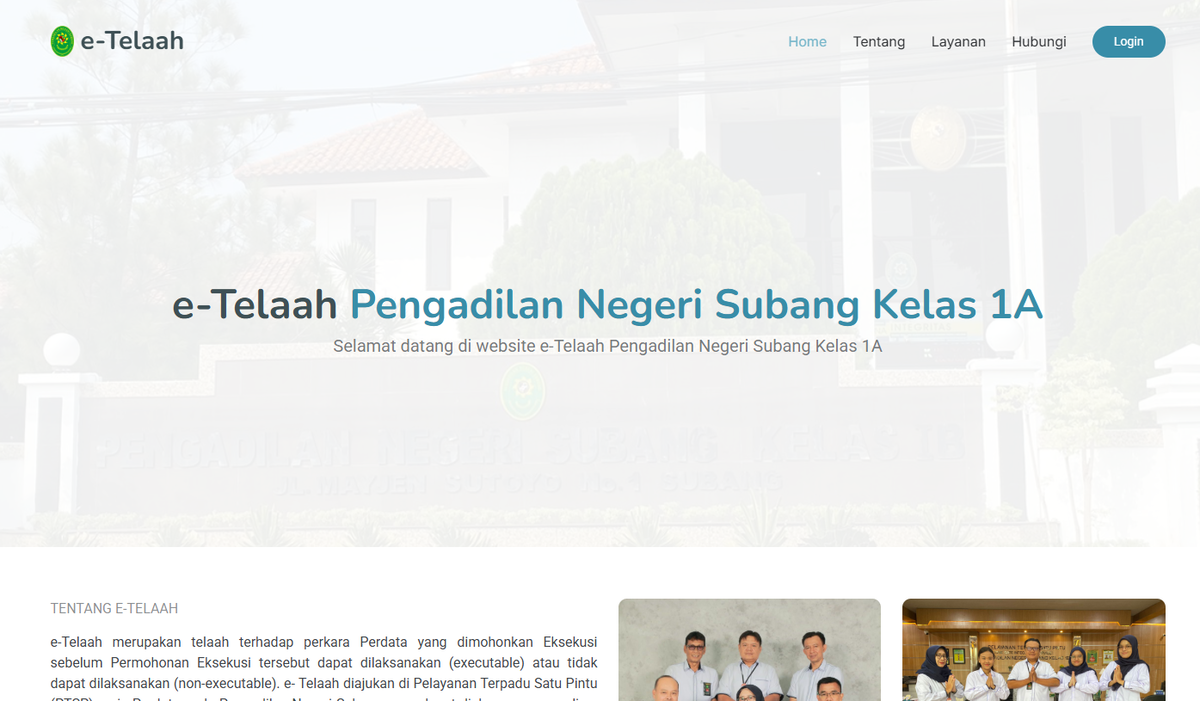 E-Telaah Pengadilan Negeri Subang