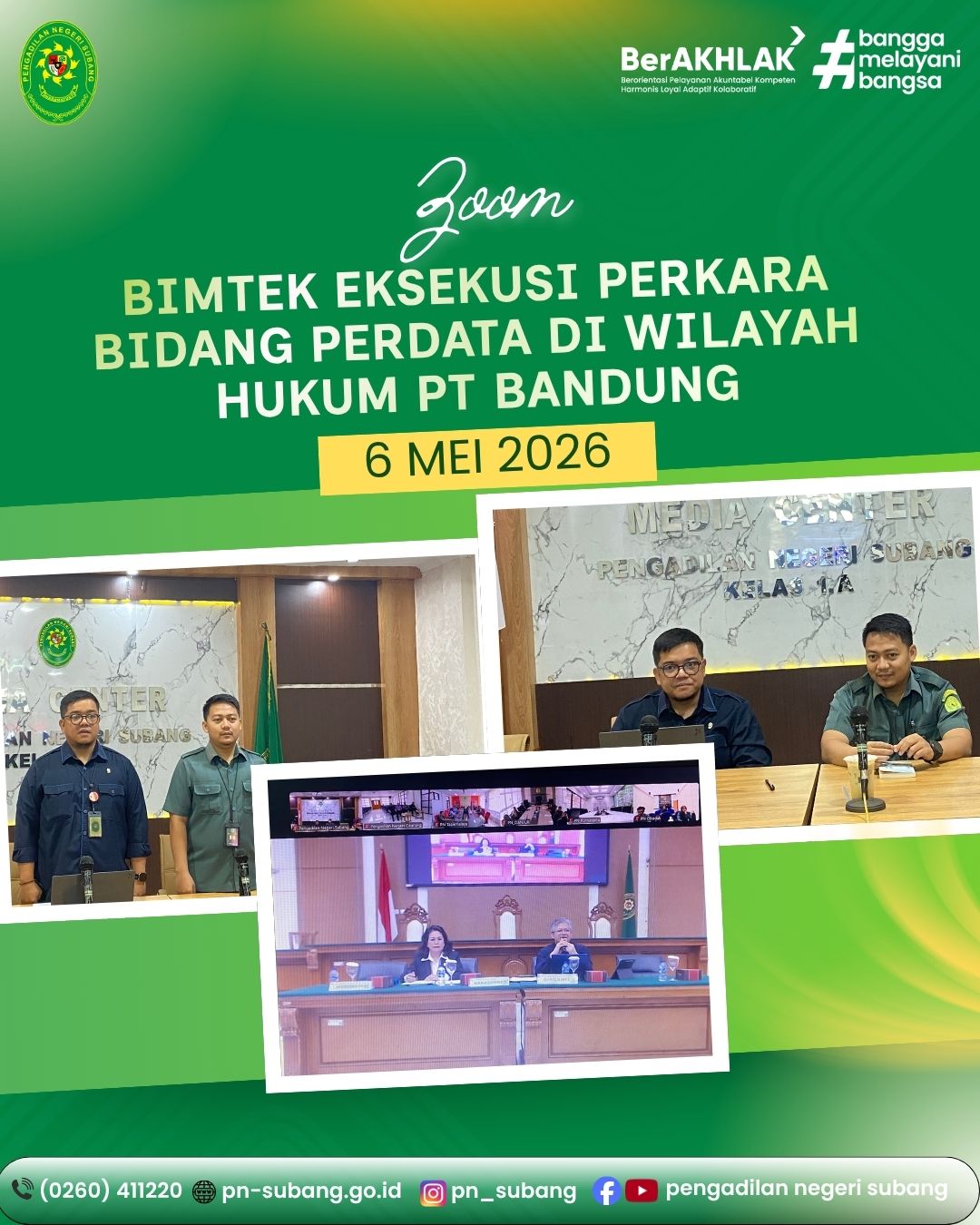 BIMTEK EKSEKUSI PERKARA BIDANG PERDATA DI  WIAYAH HUKUM PT BANDUNG