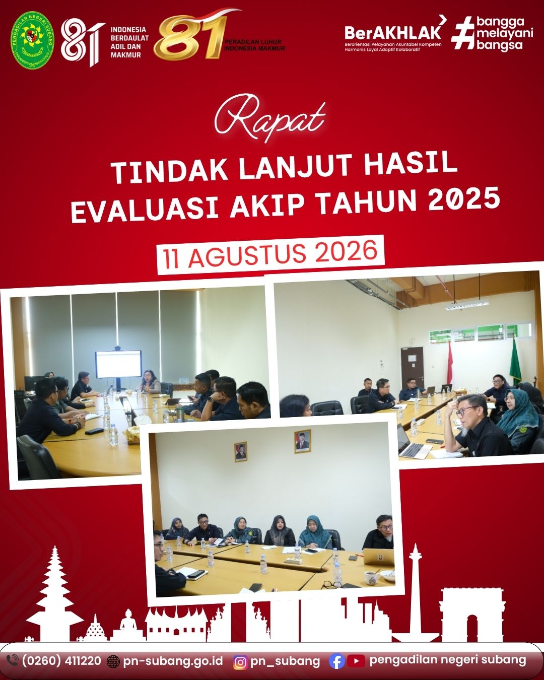 RAPAT TINDAK LANJUT EVALUASI AKIP TAHUN 2025